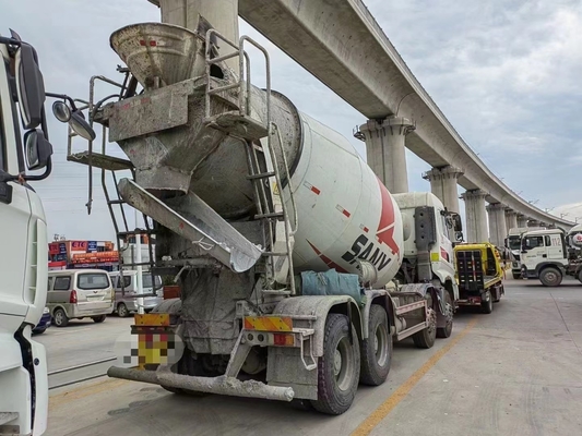 Camión mezclador de concreto usado cúbico SANY 12 montado SY412C-8S con motor Hino