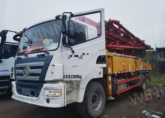 El camión 2019 de la bomba de segunda mano del árbol 2 utilizó camiones concretos los 37m con el chasis de SANY