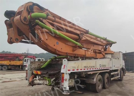 Camión bomba de hormigón usado 2012 con pluma ZLJ5339THB 47m 3 ejes